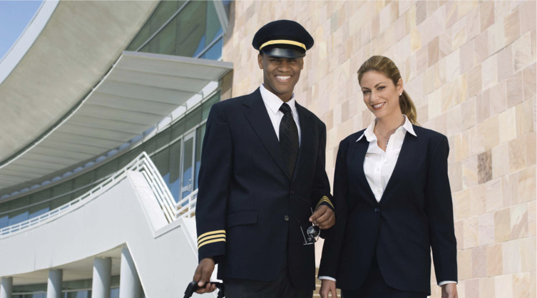 Crew Outfitters pilots in uniform